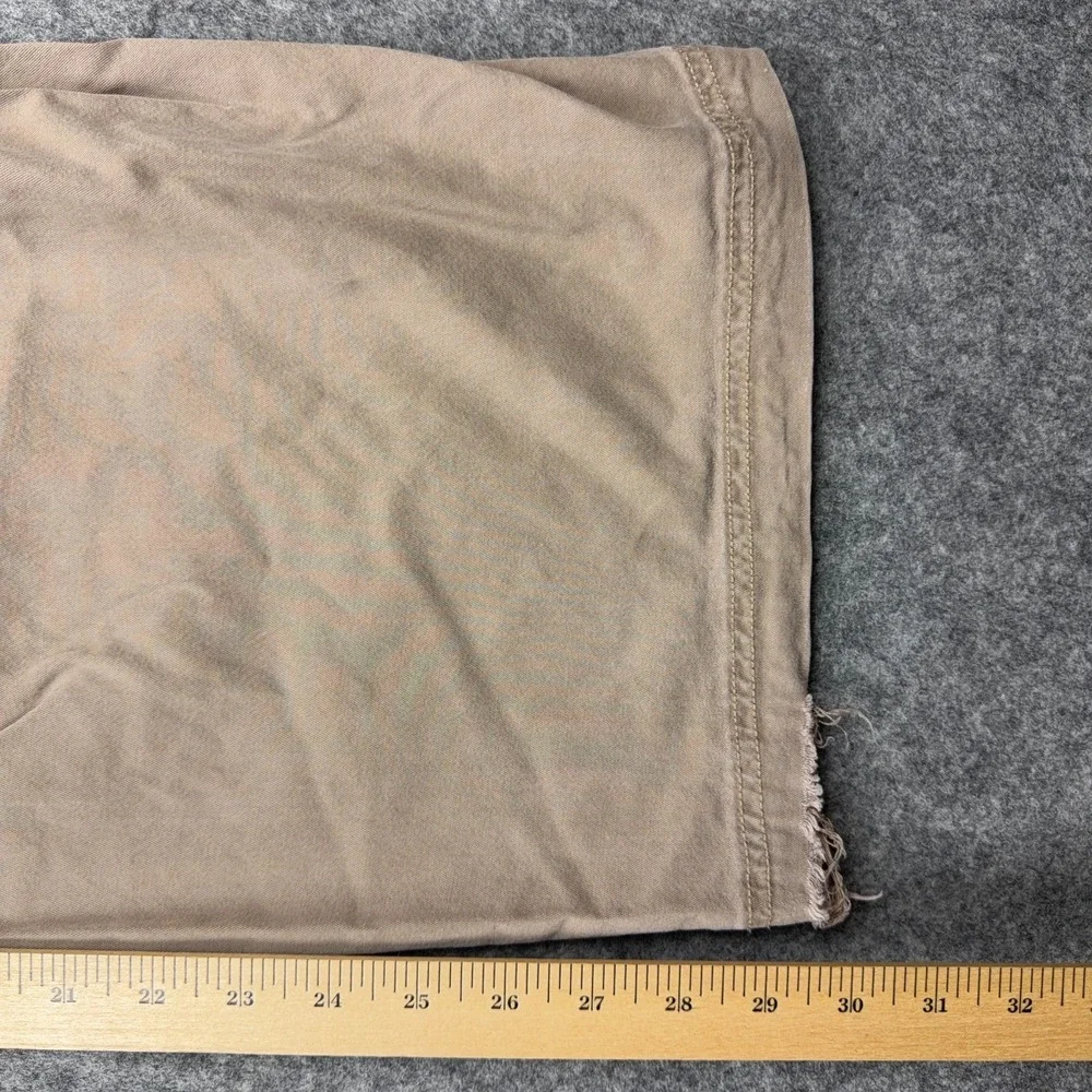 American‎ Eagle Jeans Womens 10 Brown Khaki Baggy Wide Leg Cargo Stretch Y2K